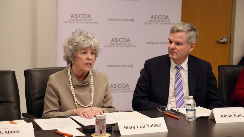 PAHO's Mary Lou Valdez and AS/COA's Kevin Sullivan. 