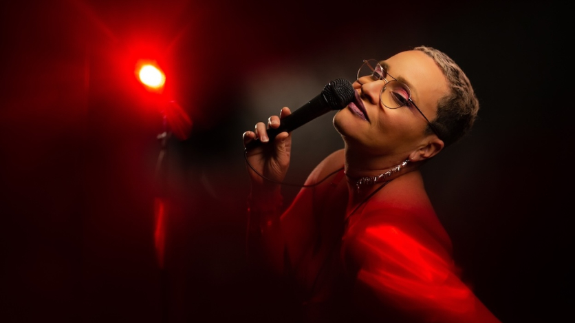 Mistress Wanda Karaoke, by Wanda Raimundi-Ortiz. Photo by Elizabeth Louise Johnson, 2023