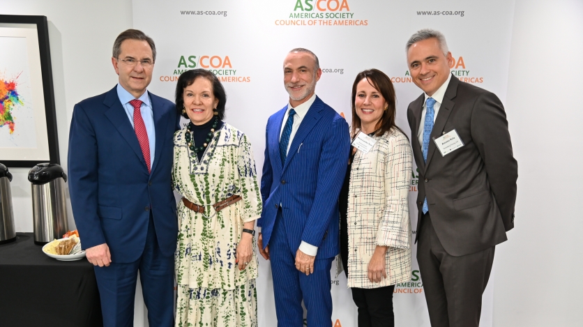 Ambassador Moctezuma & Spouse; Jonathan Chait, Consul General of Mexico in Miami; Maria L. Teran, AS/COA; Antonio Peña, Greenberg Traurig LLP