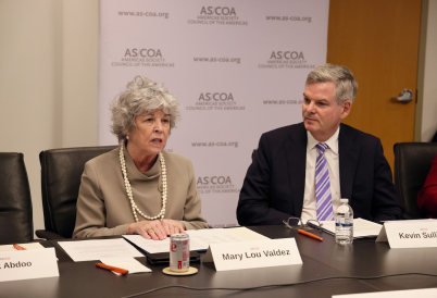 PAHO's Mary Lou Valdez and AS/COA's Kevin Sullivan. 