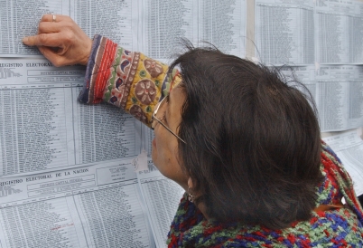 A voter in Argentina