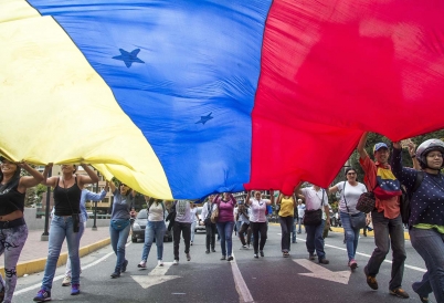 A march in Venezuela