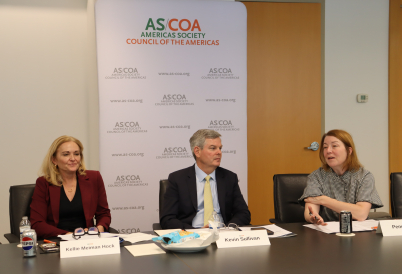 (L-R) McLarty's Kellie Meiman Hock, AS/COA's Kevin Sullivan, and the German Marshall Fund's Penny Naas.