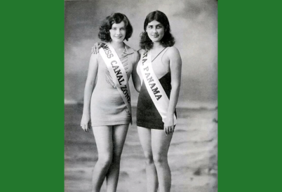 Carlos Endara, Señorita Panamá and Miss Canal Zone (1930) 