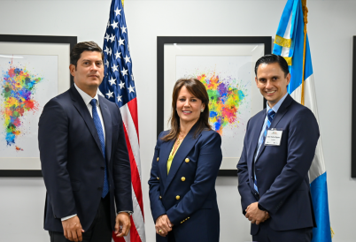 Image with Maria Lourdes, Minister Rosales, and Juan Carlos Zapata
