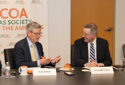 AS/COA's Kevin Sullivan and Johns Hopkins University's Christopher Sands.