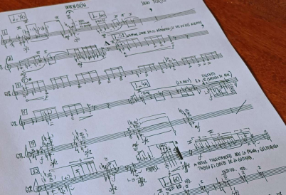 Manuscript page of Diego Tedesco's "Invention"
