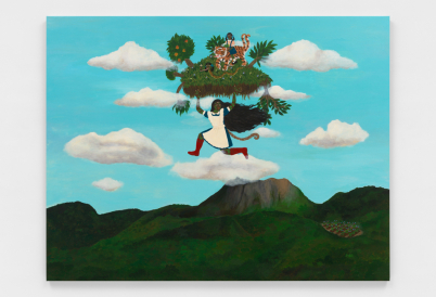 Kelly Sinnapah Mary, The Book of Violette: Jane’s Mountain, 2025. Acrylic on canvas, 78 3/4 x 102 in (200 x 259 cm). © Kelly Sinnapah Mary 2026. Image courtesy of the artist and James Cohan, New York. Photo by Dan Bradica.