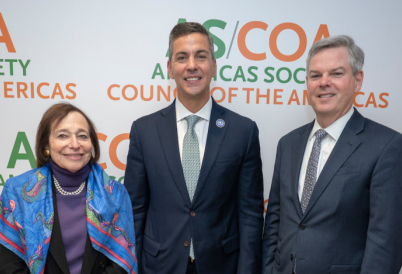 AS/COA President and CEO Susan Segal, Paraguayan President Santiago Peña, COA Vice President Kevin K. Sullivan. (M. Finkenstaedt)