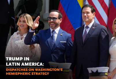 Center: Colombian President Abelardo de la Espriella and U.S. Secretary of State Marco Rubio. (AP)