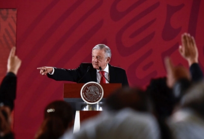 President AMLO in a mañanera. (lopezobrador.org.mx)