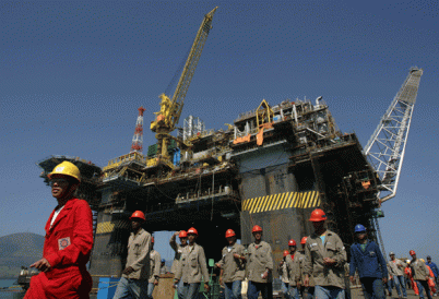 Drilling platform in Brazil