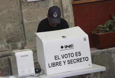 A voter in Mexico. (AP)