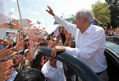 Andrés Manuel López Obrado in Nuevo León, Mexico.