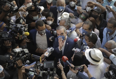 President-elect Luis Abinader on election day. (AP)