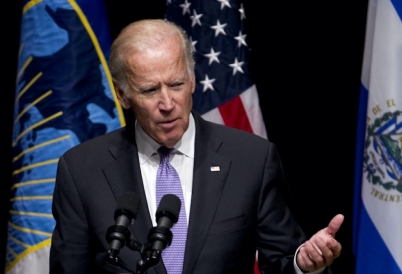 Biden at an IDB Central America forum. (AP)