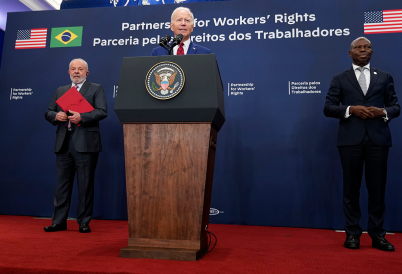 President Joe Biden and Brazil's President Luiz Inácio Lula da Silva. (AP)