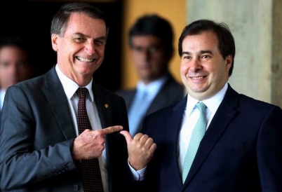 Jair Bolsonaro and Rodrigo Maia. (AP)