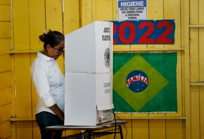 A Brazilian votes. (AP)