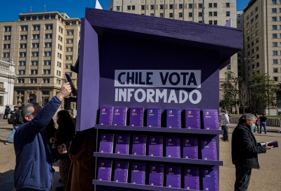 Copies of the draft Constitution in Chile. (AP)