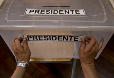 A ballot box for a presidential election in Chile. (AP)