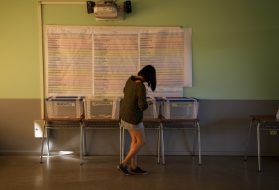 A woman votes in Chile. (AP)