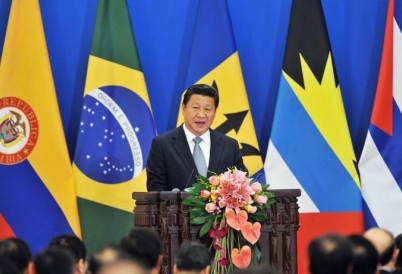 President Xi Jinping of China at Latin American investment conference (Associated Press)