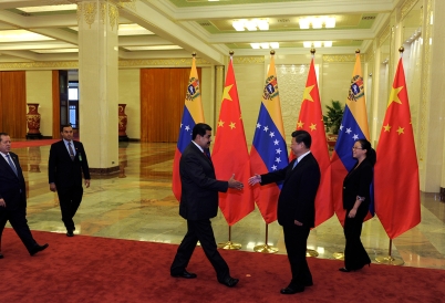Venezuela's President Nicolas Maduro greets China's President Xi Jinping. (AP)