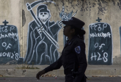 Graffiti in El Salvador. (AP)