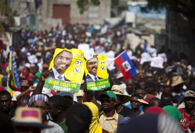 Jude Célestin supporters in Haiti