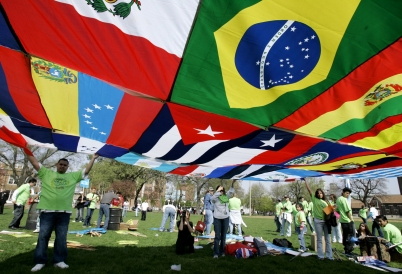 The flags of Latin America. (AP)