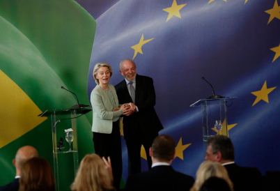 Brazil's President Lula and European Commission President von der Leyen