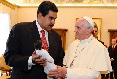 Nicolás Maduro and Pope Francis