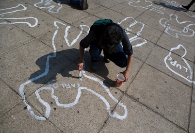 A Mexican protest in memory of drug war victims. (AP)