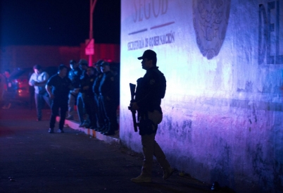 A Mexican federal police officer near the Guatemalan border. (AP)