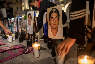 A vigil for murdered journalists in Veracruz, Mexico. (AP)