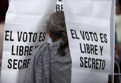 A voter in Mexico. (AP)