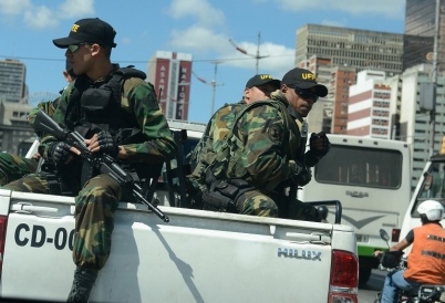 The Venezuelan military in Caracas