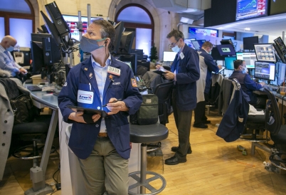 On the floor of the New York Stock Exchange. (AP)
