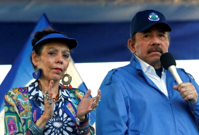 Rosario Murillo and Daniel Ortega. (AP)