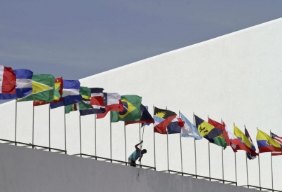 Preparations for the Seventh Summit, held in 2015 in Panama City. (AP)