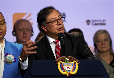 Colombian President Gustavo Petro. (AP)