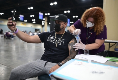 A Puerto Rican gets vaccinated. (AP)