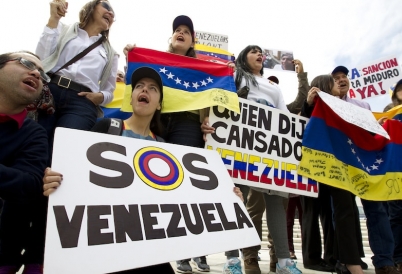 SOS Venezuela demonstrators