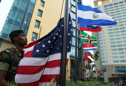 2009 Summit of the Americas at Port of Spain in Trinidad and Tobago. (AP)