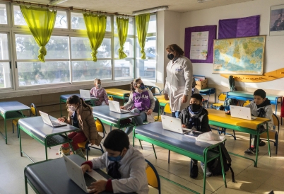 A reopened Montevideo public school. (AP)