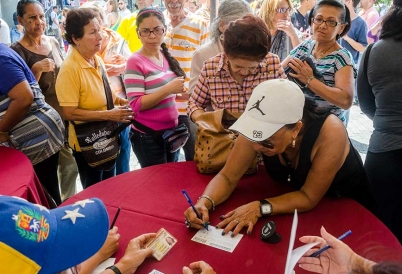 poll station in Caracas Venezuela