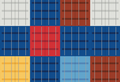 Graphic representation of shipping containers