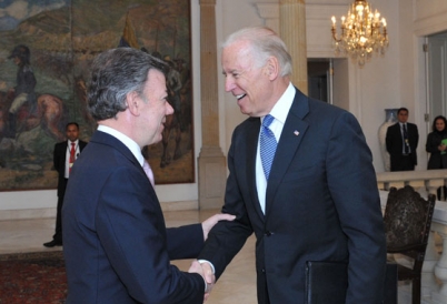 Vice President Joe Biden and President Juan Manuel Santos