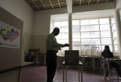 Voter in Venezuela